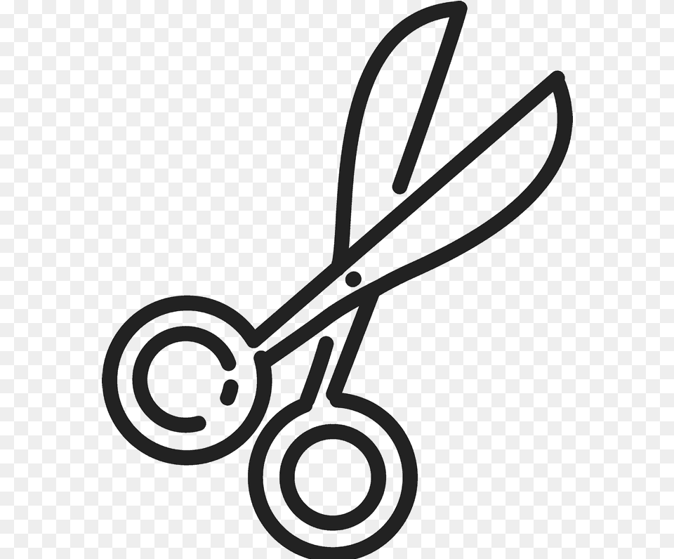 Scissors Outline Rubber Stamp Line Art, Grass, Plant, Device, Lawn Free Png