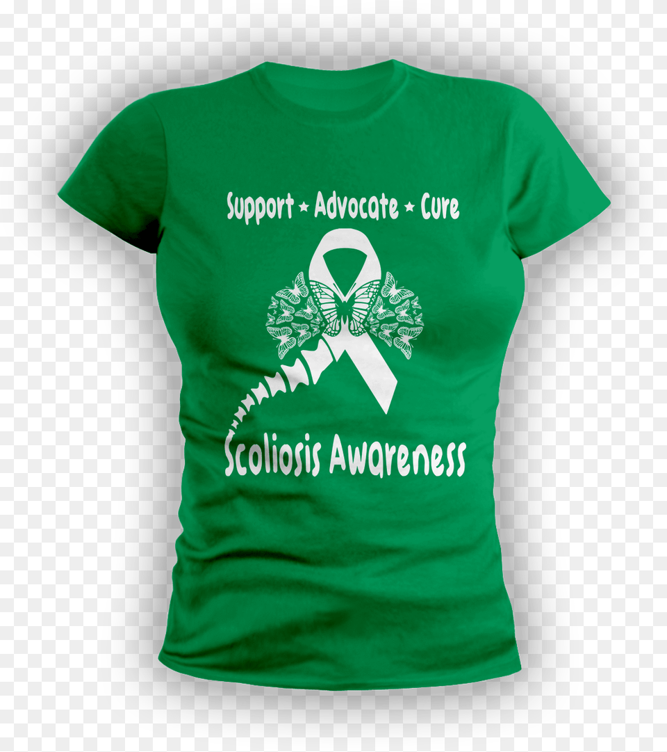 Scoliosis Awareness Ribbon Color Scoliosis Active Shirt, Clothing, T-shirt Free Png Download