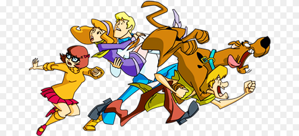 Scooby Doo And His Family Running Image Scooby Doo Characters Running, Baby, Person, Cartoon, Face Free Transparent Png