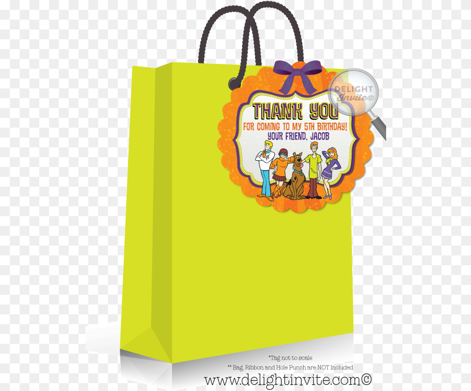 Scooby Doo Birthday Favor Tag Scooby Doo Favor Tag, Bag, Shopping Bag, Person, Accessories Free Png