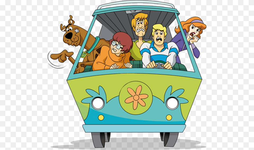 Scooby Doo Characters In Mystery Machine, Baby, Person, Face, Head Free Transparent Png