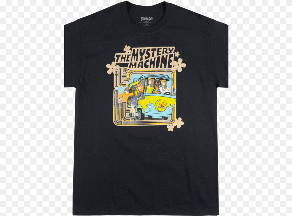 Scooby Doo Gang The Mystery Machine T Shirt Distressed Active Shirt, Clothing, T-shirt, Person Png