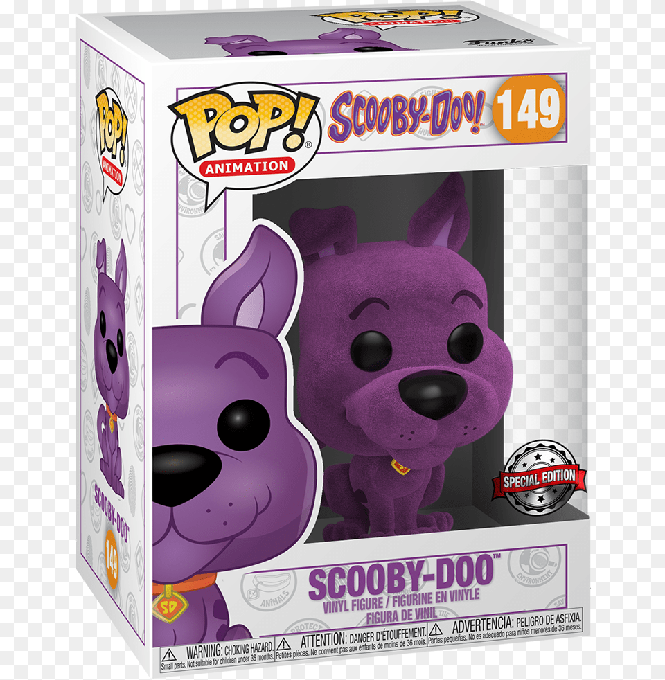Scooby Doo Logo Purple Funko Pop Scooby Doo Flocked, Plush, Toy, Face, Head Png