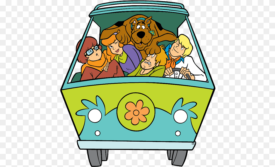 Scooby Doo Mystery Machine Scooby Doo Gang In Mystery Machine, Baby, Person, Face, Head Free Png Download