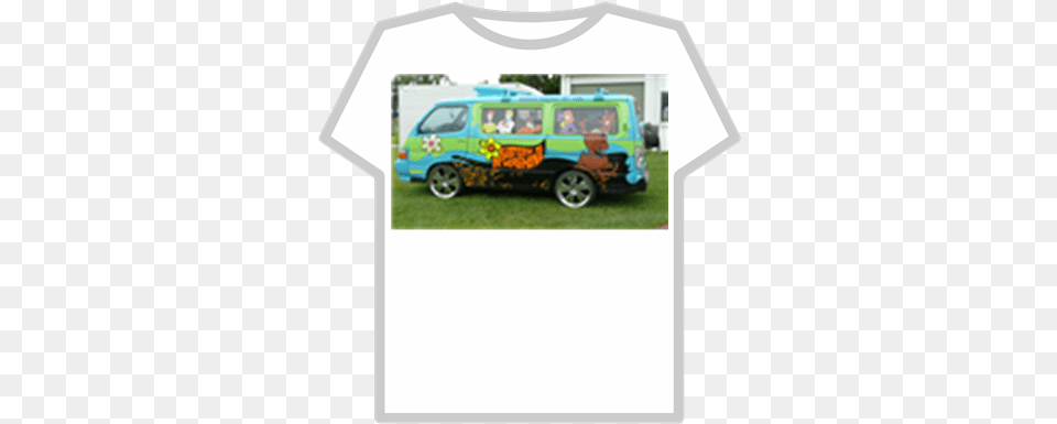 Scooby Doomysterymachinemonstertrucks1 Roblox Mystery Machine Monster Truck, Clothing, T-shirt, Transportation, Van Free Png Download