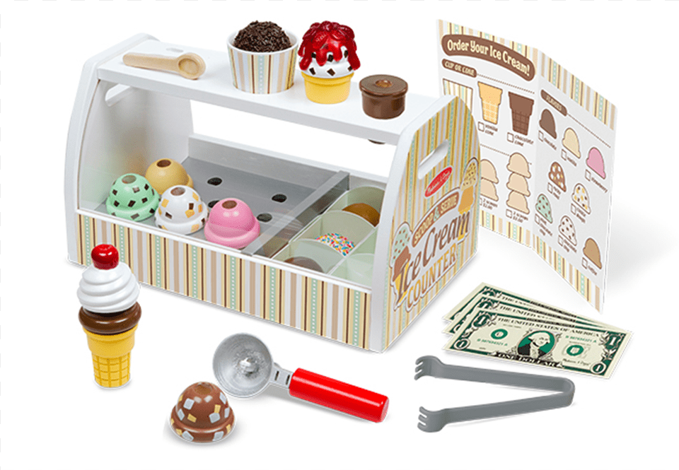 Scoop And Serve Ice Cream Counterclass Toy Ice Cream Set, Drawer, Furniture, Dessert, Food Png