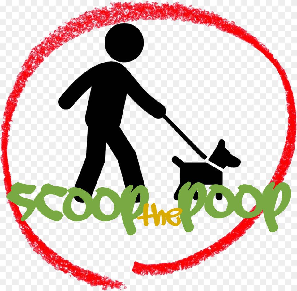 Scoop The Poop, Grass, Person, Plant, Walking Free Png Download