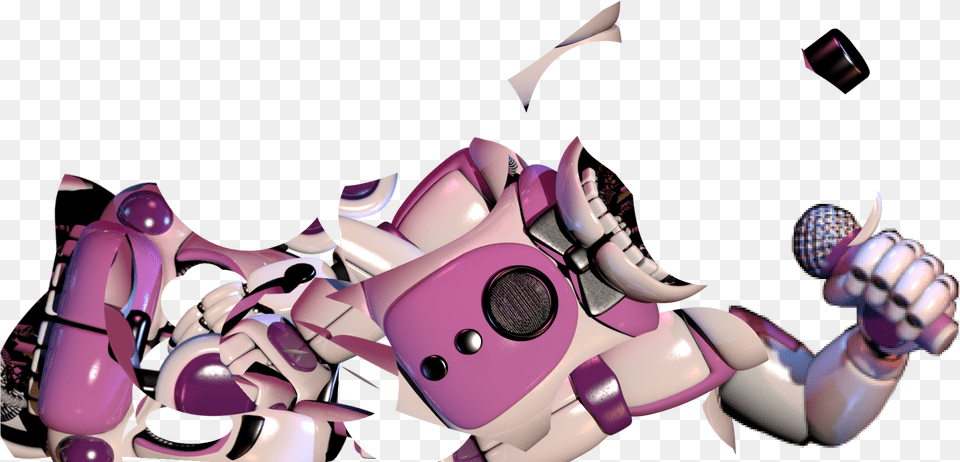 Scooped Funtime Freddy Sticker By Teamsonicandteamfnaf Fictional Character, Baby, Person, Robot Png Image