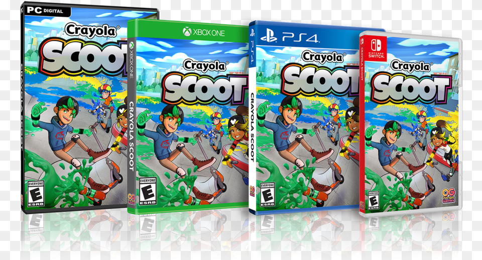 Scoot Us Pc X1 Ps4 Swit2 Cartoon, Book, Comics, Publication, Person Free Png Download