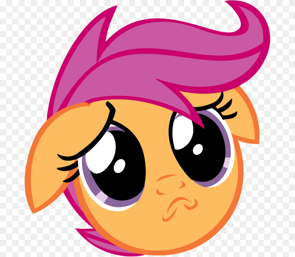 Scootaloo Big Eyes Profile Picture Mlp I Love You, Book, Comics, Publication, Cartoon Free Png