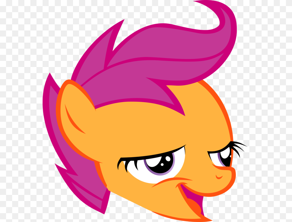 Scootaloo Pink Yellow Nose Vertebrate Head Purple Clip Mlp Scootaloo Chickun, Baby, Person, Book, Comics Png Image