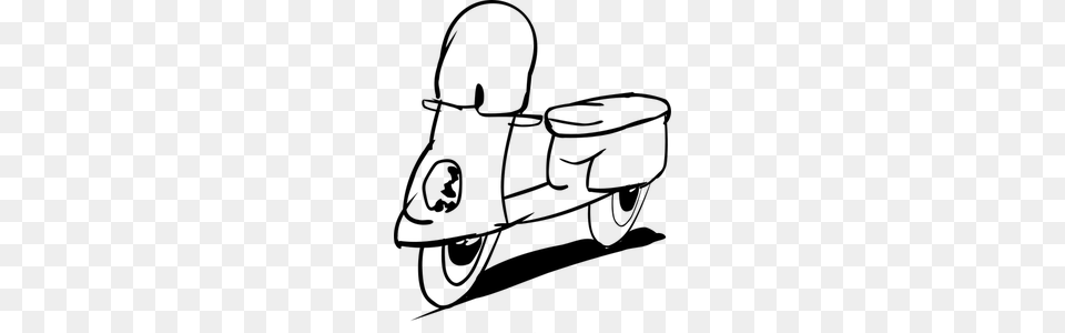 Scooter Clipart, Gray Free Transparent Png