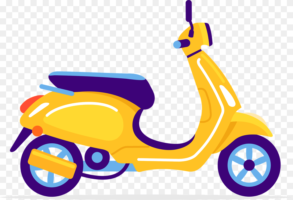 Scooter Clipart, Transportation, Vehicle, Motorcycle, Bulldozer Free Transparent Png