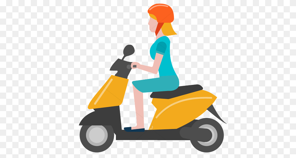 Scooter Clipart Couple, Vehicle, Transportation, Device, Grass Free Png Download