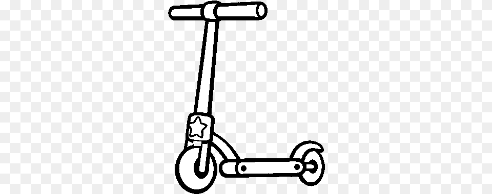 Scooter Coloring, Vehicle, Transportation, Tool, Plant Free Png Download
