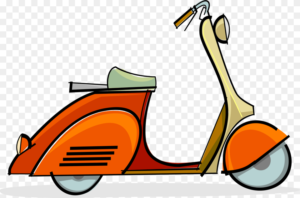 Scooter Motorcycle Cartoon, Transportation, Vehicle Free Transparent Png