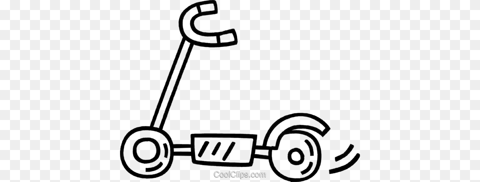 Scooter Royalty Vector Clip Art Illustration, Grass, Plant, Device, Lawn Free Transparent Png