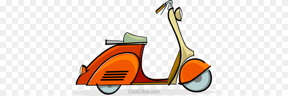 Scooter Royalty Vector Clip Art Illustration, Transportation, Vehicle, Motorcycle, Bulldozer Free Transparent Png