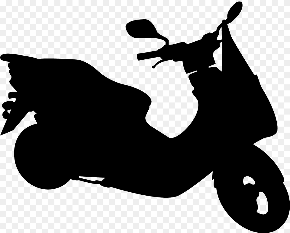 Scooter Silhouette, Transportation, Vehicle, Motorcycle, Motor Scooter Free Transparent Png