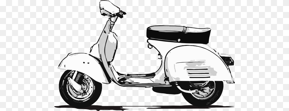 Scooter Vespa Drawing, Vehicle, Transportation, Motorcycle, Wheel Free Png