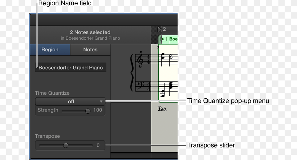 Score Editor Inspector In Region Mode Showing Controls Sheet Music, Electronics, Mobile Phone, Phone, Text Png Image