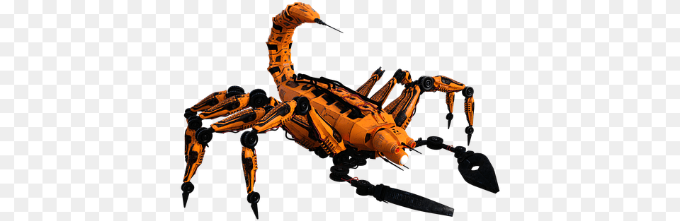Scorpio Arachnid Gliederfsser Fatal Scorpio Robot, Aircraft, Transportation, Vehicle, Lawn Mower Free Png Download