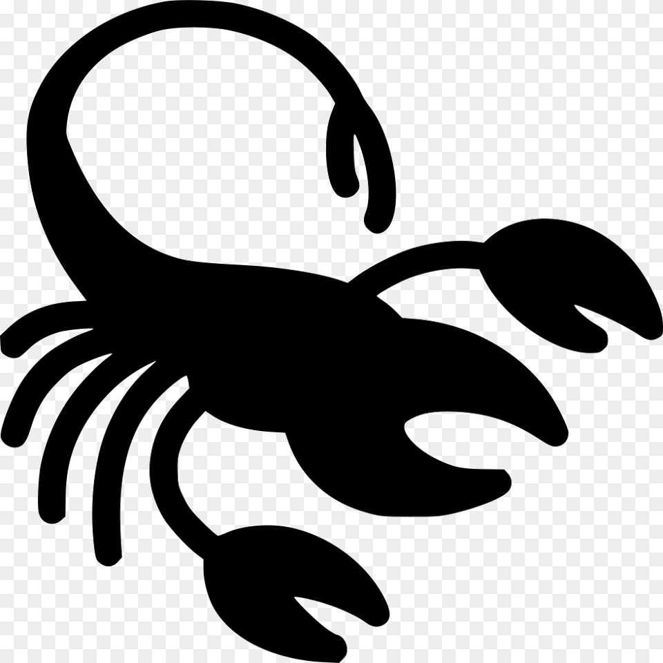 Scorpio Scorpio Icon, Stencil, Seafood, Food, Sea Life Free Png Download