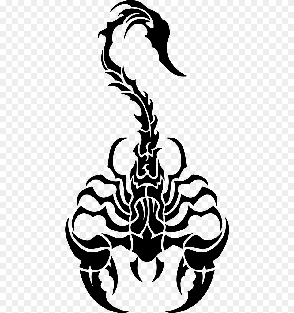 Scorpio Symbol, Gray Free Png