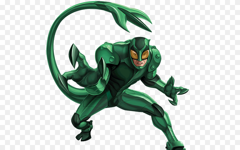 Scorpion Comic Marvel Spiderman, Accessories, Green, Baby, Person Free Png Download