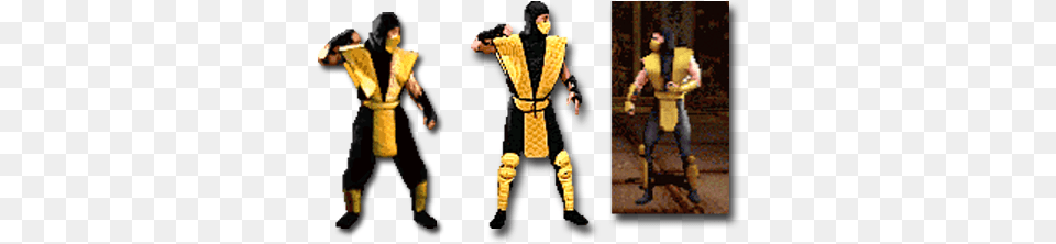 Scorpion From Mk1 Mk2 And Mythologies Scorpion Mortal Kombat Original, Clothing, Costume, Person, Adult Png Image