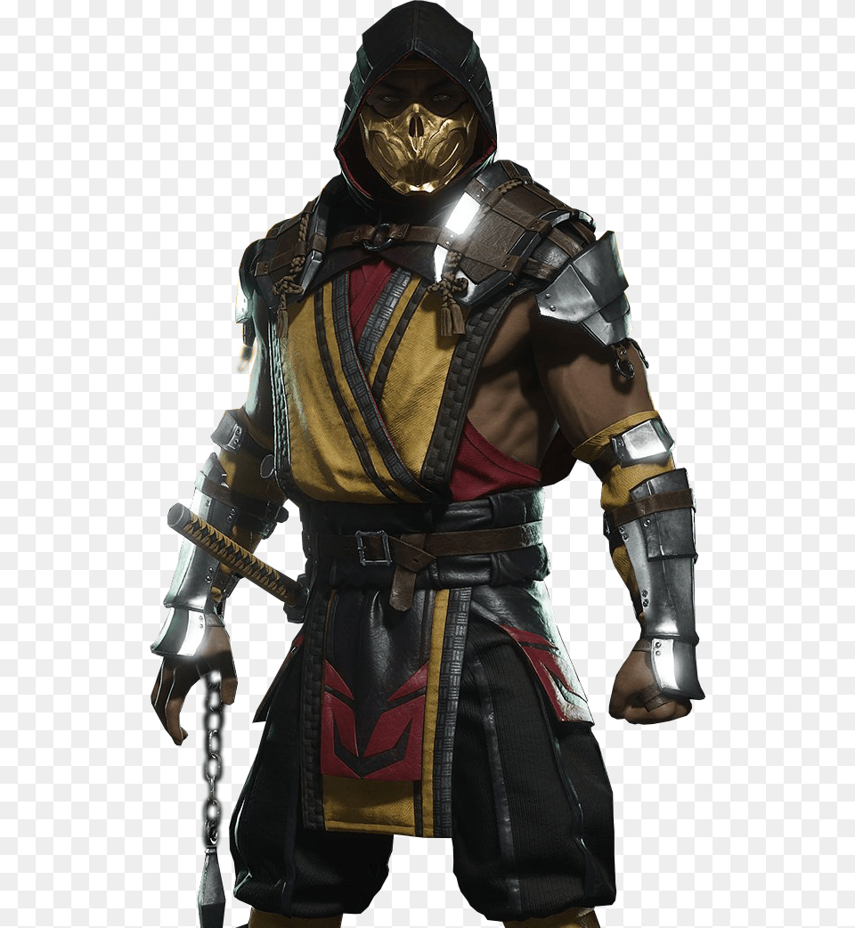 Scorpion Mortal Kombat 11 Scorpion Costume, Adult, Male, Man, Person Free Png