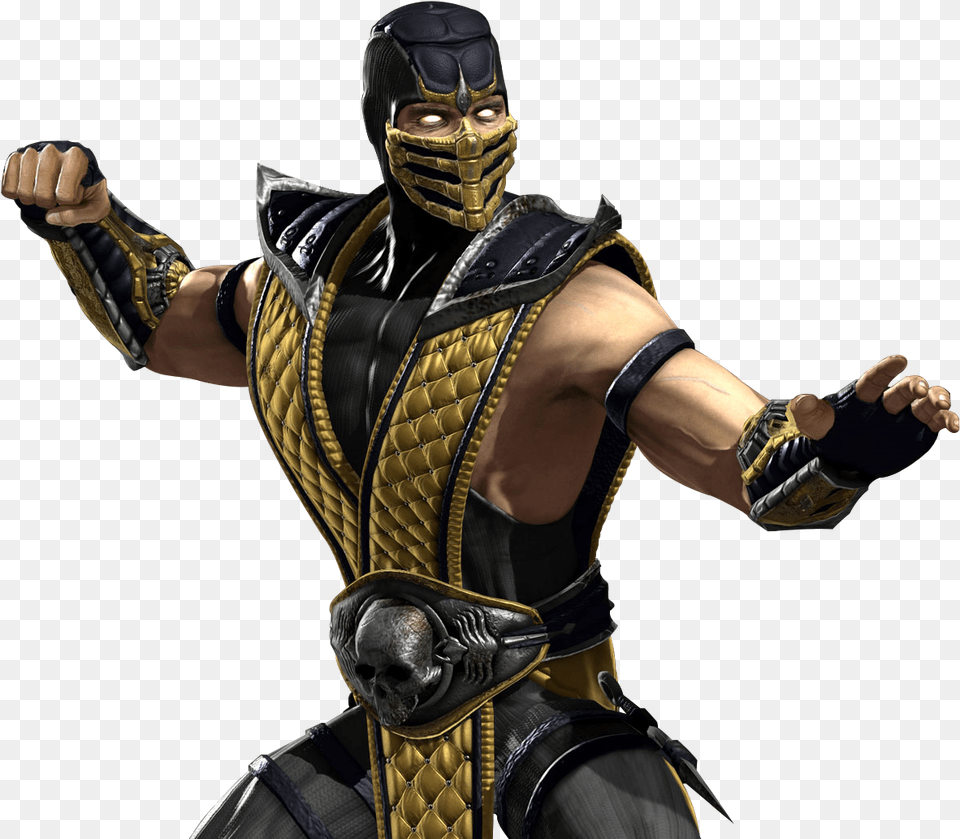 Scorpion Mortal Kombat, Adult, Male, Man, Person Png Image