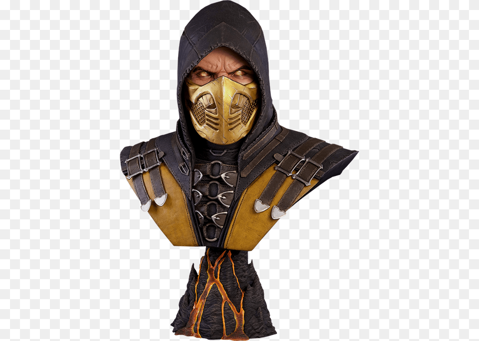 Scorpion Mortal Kombat Version, Adult, Male, Man, Person Free Png