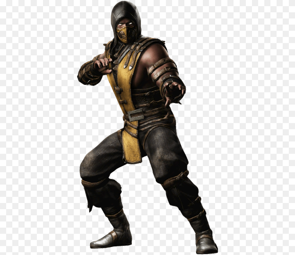 Scorpion Mortal Kombat X, Adult, Male, Man, Person Free Png