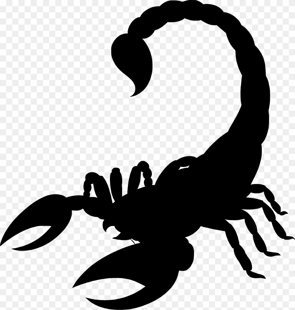 Scorpion Silhouette, Animal, Invertebrate, Electronics, Hardware Png Image