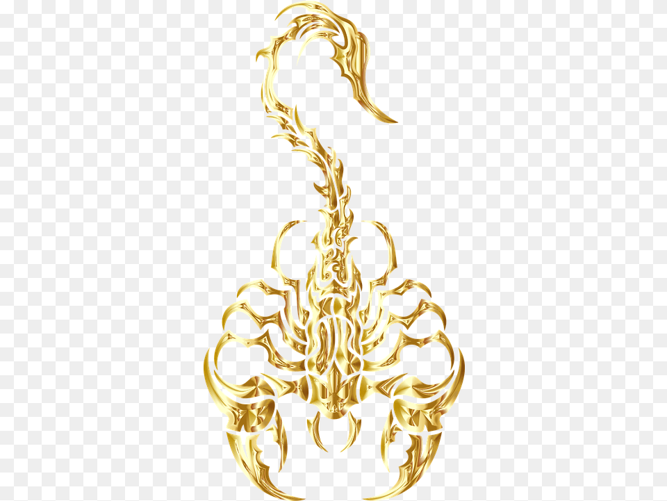 Scorpion Tribal Gold Vector Graphic On Pixabay Tribal Scorpion, Electronics, Hardware Png Image