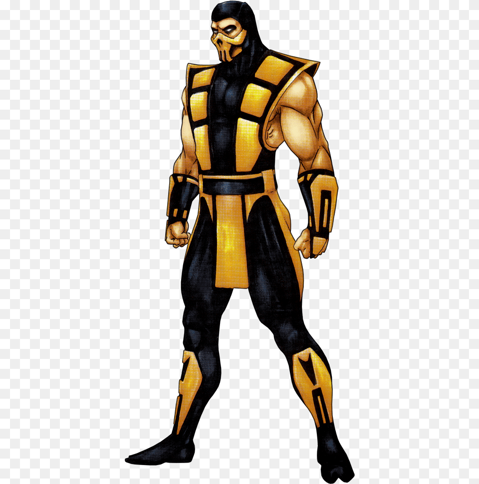 Scorpion Ultimate Mortal Kombat, Adult, Male, Man, Person Png