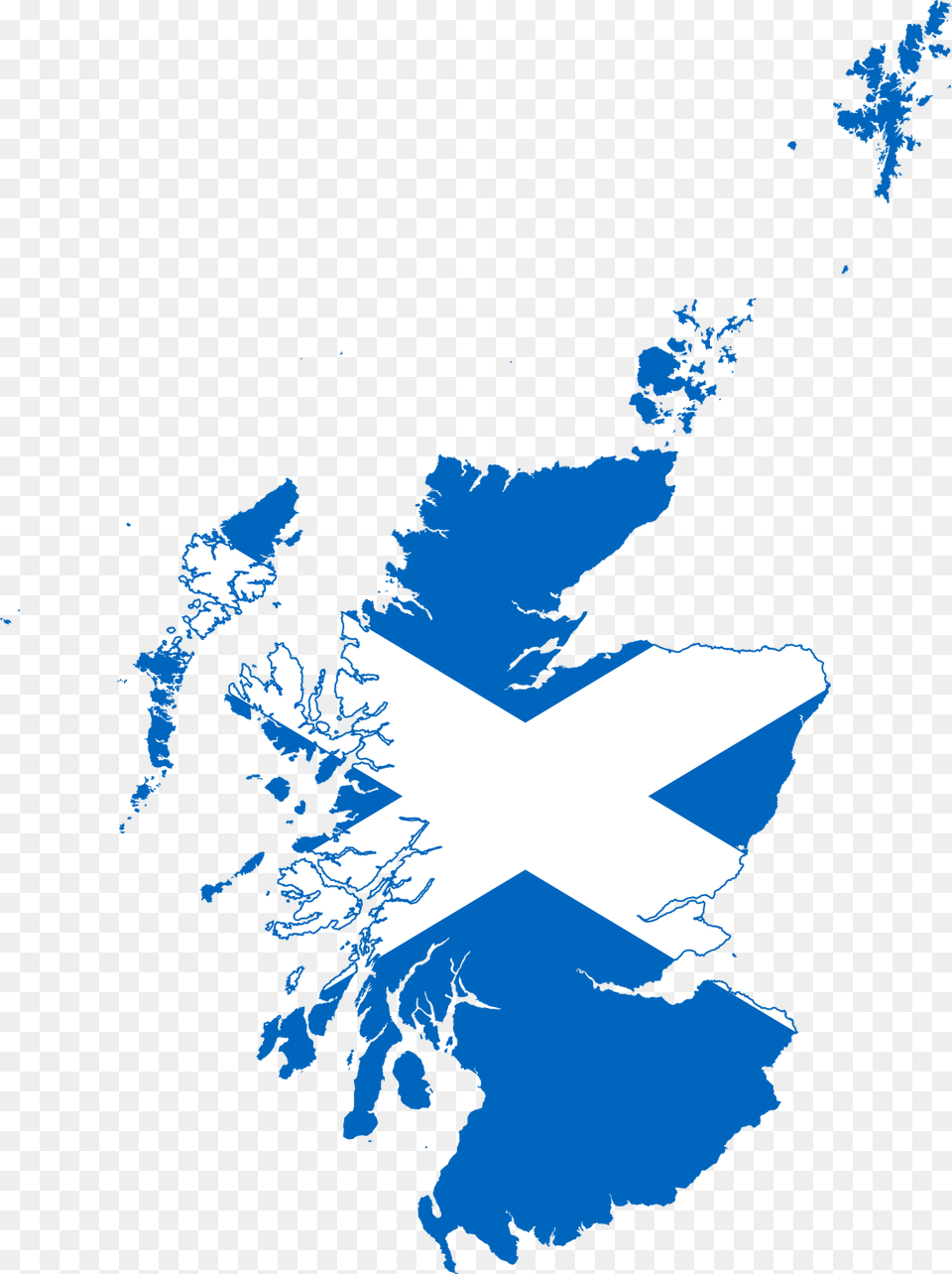 Scotland Flag Map, Leaf, Plant, Outdoors, Nature Free Transparent Png