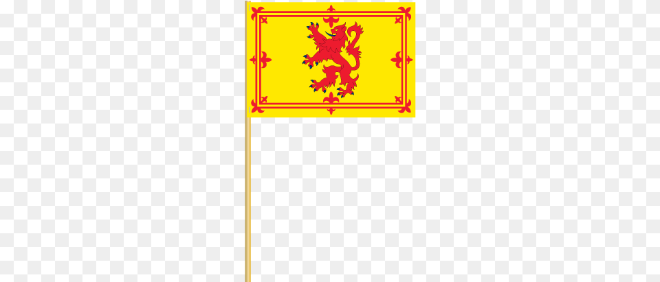 Scotland Royal Banner Cotton Stick Flag Scotland Royal Lion Rampant Flag Decal, Leaf, Plant Free Png