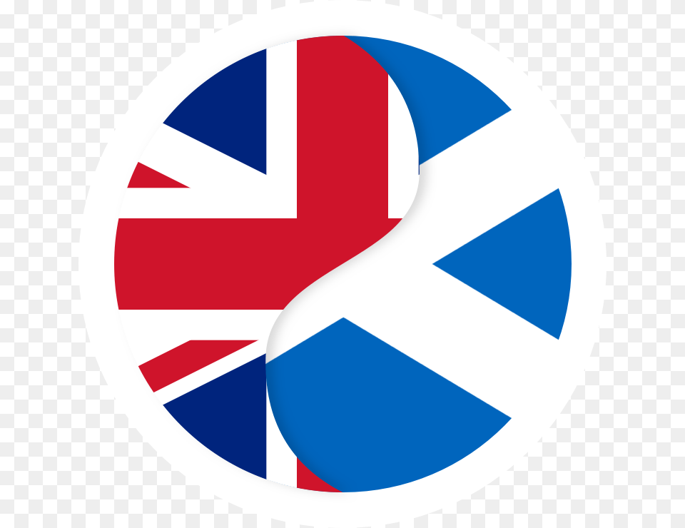 Scotref Live Great Britain Flag In Round, Logo Free Png Download