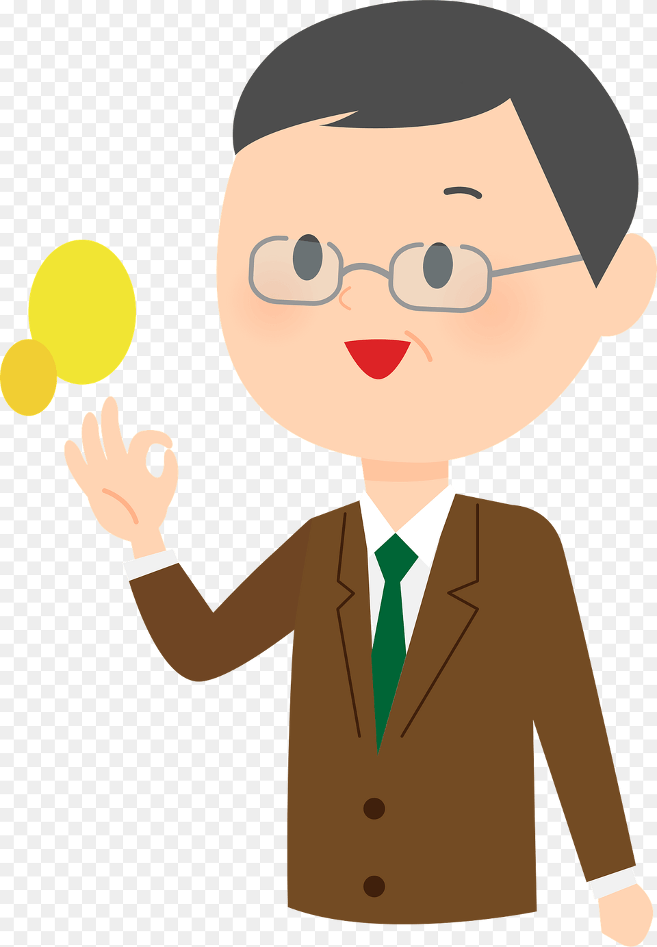 Scott Businessman Is Giving An Ok Sign Clipart, Clothing, Coat, Person, Balloon Free Png Download
