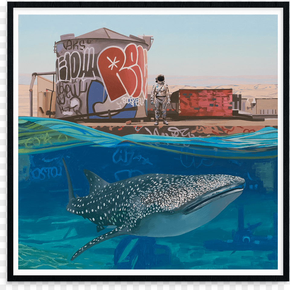 Scott Listfield Whale Shark Street Art Whale Shark, Painting, Sea Life, Animal, Fish Free Png