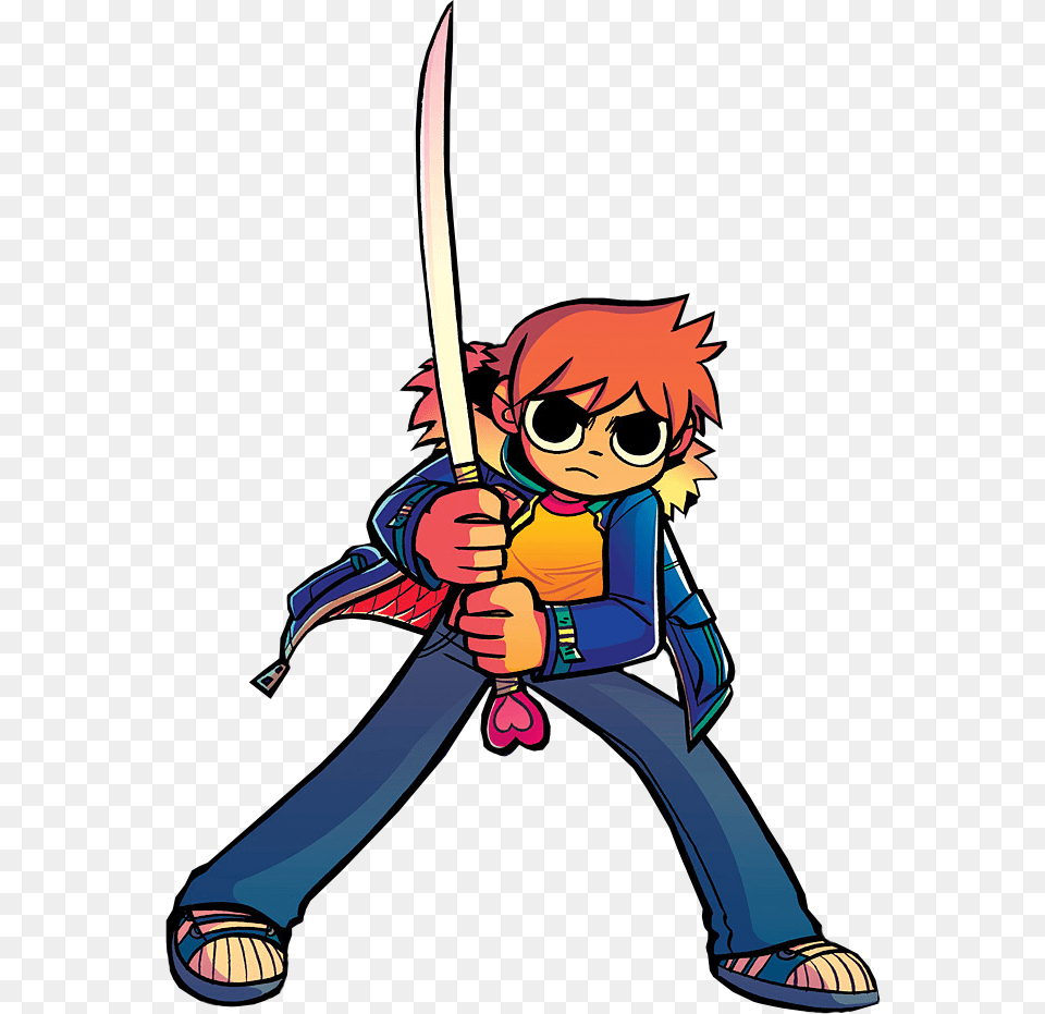 Scott Pilgrim Dbx Fanon Scott Pilgrim Comic, Book, Comics, Publication, Sword Free Png