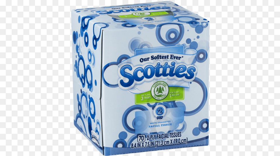 Scotties Facial Tissue White Unscented 2 Ply, Paper, Box Png