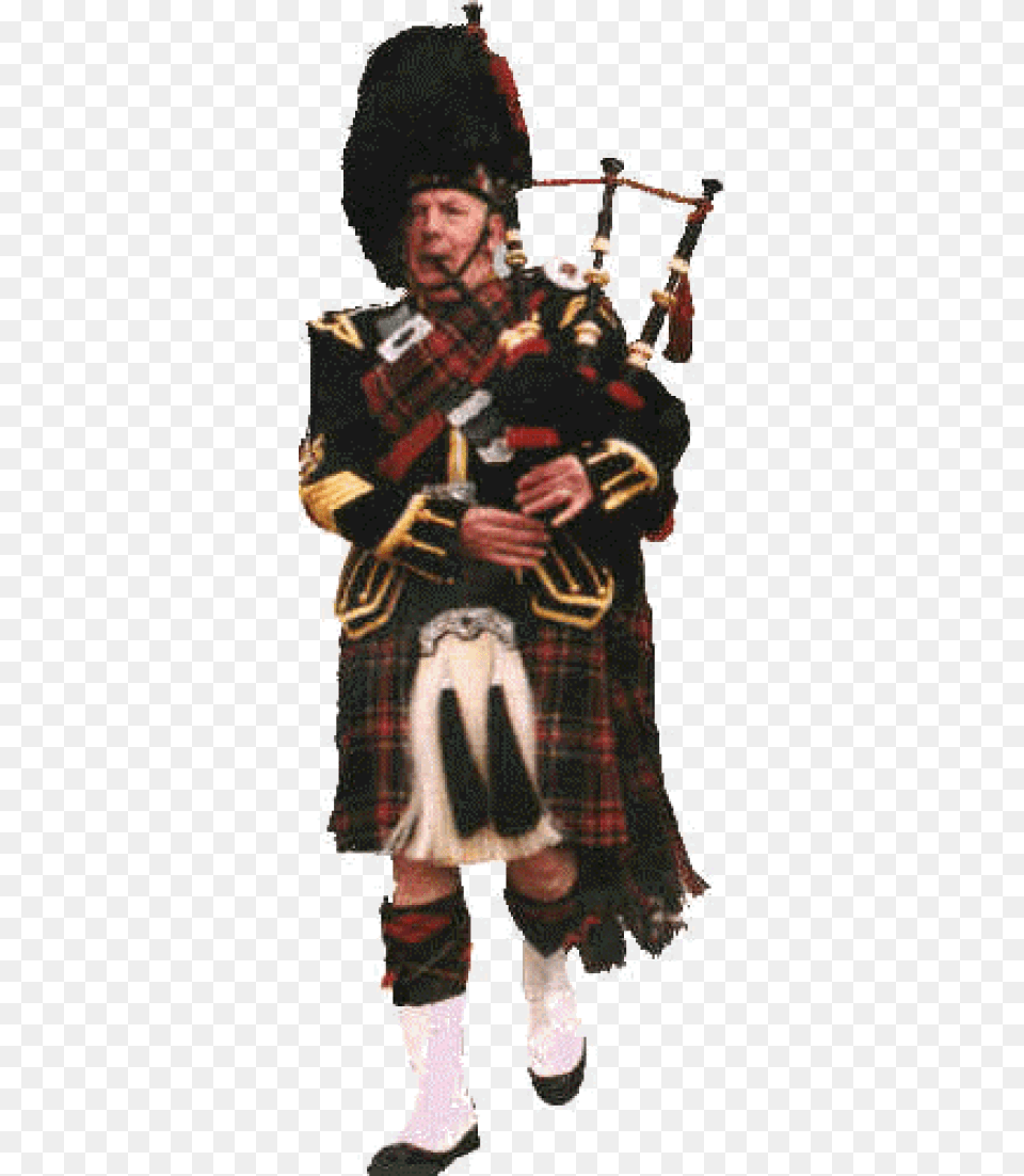 Scottish, Person, Clothing, Skirt, Bagpipe Free Png Download