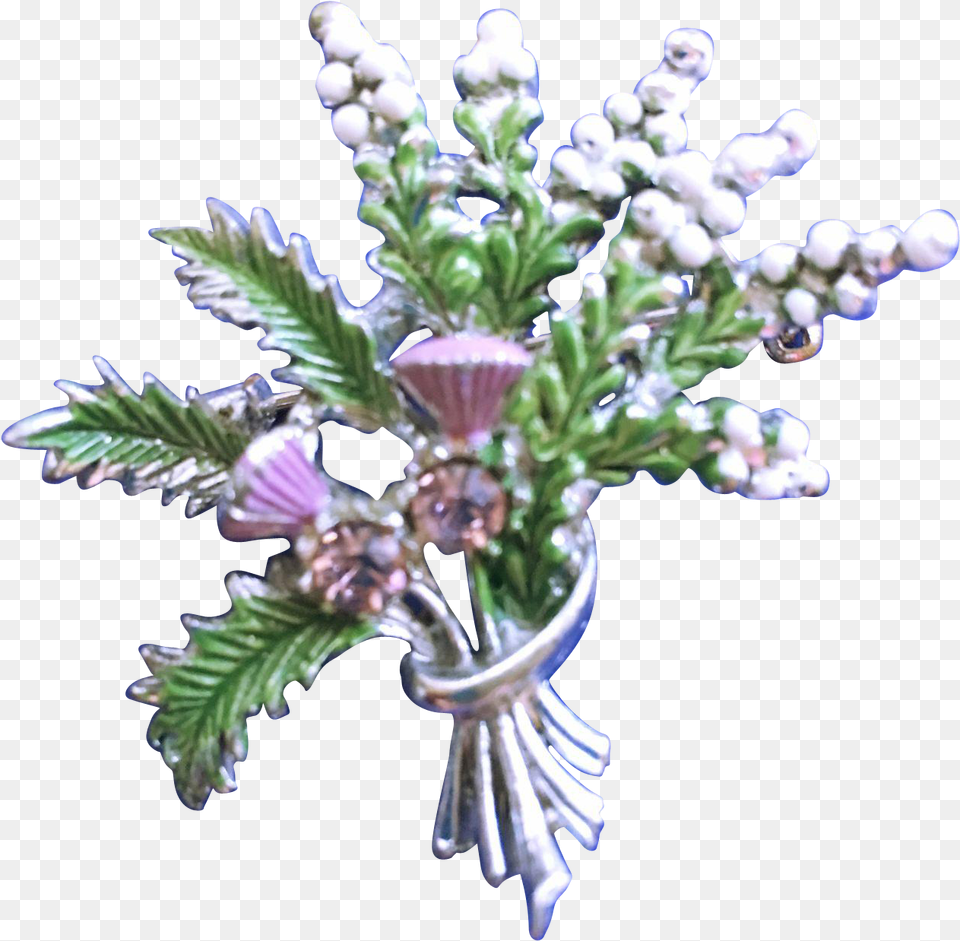 Scottish Heather Bouquet, Accessories, Jewelry, Plant, Brooch Png Image