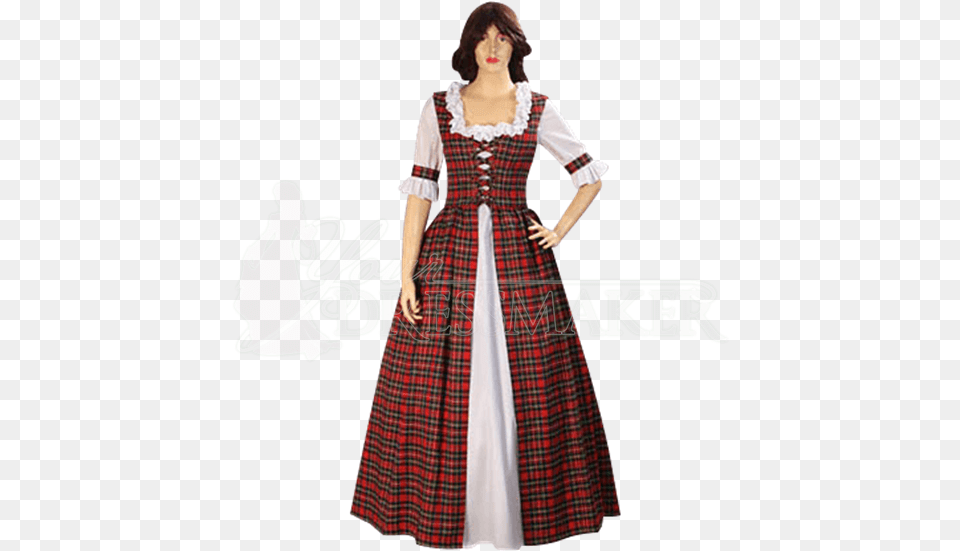 Scottish Tartan Dress Scotland Traditional Dress Girls, Adult, Person, Female, Woman Png Image