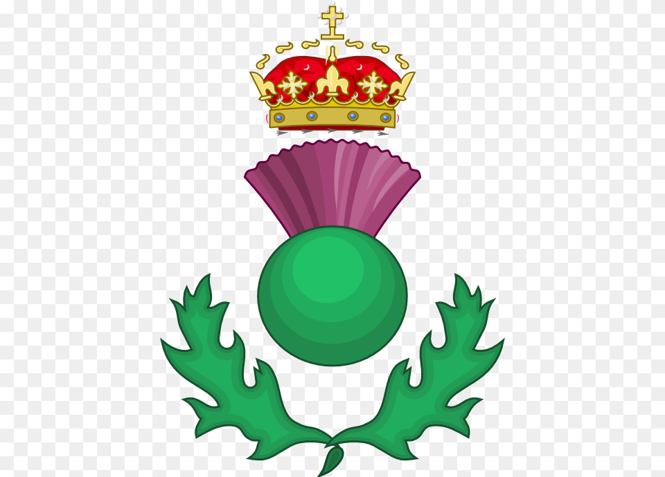 Scottish Thistle As A Heraldic Badge Symbol Of Christmas In Scotland, Accessories, Jewelry, Crown Free Png