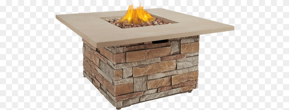 Scottsdale 36 Lightweight Fiber Concrete Propane Fire Table Square Real Flame Horizontal, Fireplace, Hearth, Indoors, Furniture Free Png Download