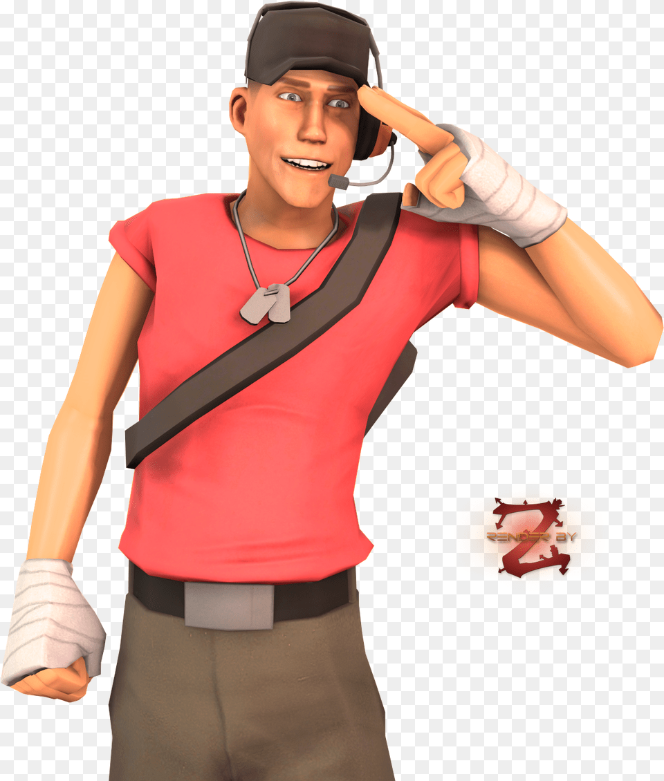 Scout Transparent Scout Team Fortress, Woman, Adult, T-shirt, Baseball Cap Free Png Download